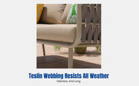 Custom Outdoor Rattan Sofa Set, Aluminum Frame, Modern Nordic Patio Furniture, Balcony, Villa, Hotel
