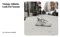 Thick Sole Dad athletic shoes, discreet Height Increasing 10cm, Retro relaxed Sport Shoes for Men, flexible comfort Sole