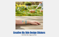 Temporary Skin Decal Sticker, Easter Shiny Oval, Party, DIY, Random Design