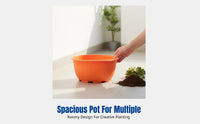 Large Thick Resin Flower Pot, Durable, Colorful, For Orchids, Home, Garden