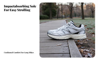 Hiking Shoes, Retro Silver-Grey leisure athletic shoes, Soft Sole, impact Absorption, Fleece Lined Option, Unisex