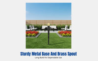 360° Adjustable Metal Sprinkler, Aluminum Alloy Base, Brass Spray Head, Garden Watering Tool