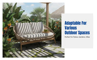 Outdoor Rattan Sofa Set, Teak Lounge Chair, Waterproof Patio Table, Nordic Style
