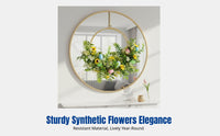 Home Wreath, Artificial Flower & Oval Easter Door Hanging, Wall Holiday Decoration