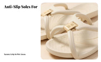 Foldable Travel Sandals, Portable Foam Soft Sole, Non-Slip Beach