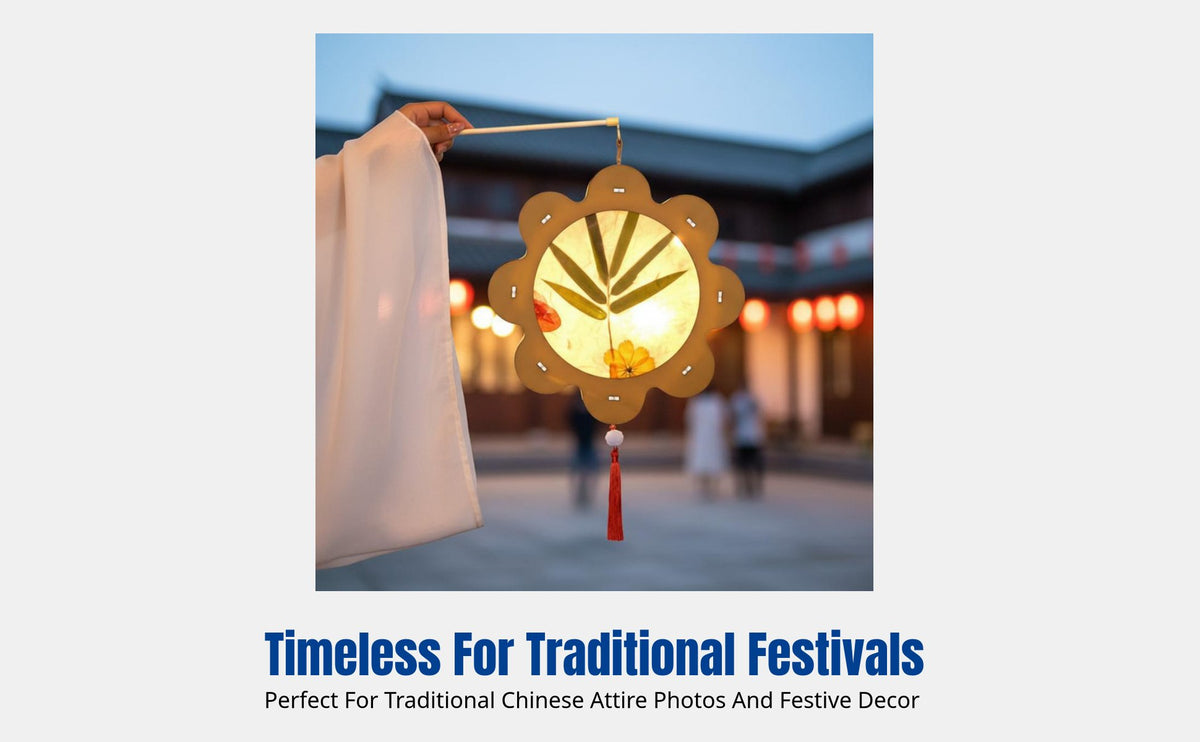 Children's Handmade Lantern Kit, Floral Paper Lantern with Wooden Frame, DIY Craft for New Year, Lantern Event, Chinese Attire