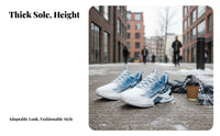 Men's Dad Shoes, Winter Plush Thick Sole, Stylish Chunky Running Trainers, Lace-Up Comfortable