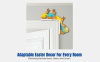 Easter Bunny Wooden Craft, Door Corner Frame Decor, Indoor Home Gift