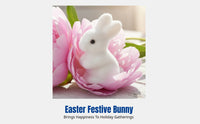 Easter Bunny Flocked Foam, Colorful Mini Decor, Party Accent