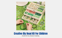 Kids Beaded Bracelet DIY Kit, Girls Jewelry Making Set, Handmade Craft Toy, Gift Box, Ancient design