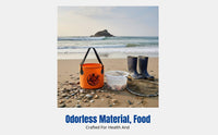 Foldable Water Container, Portable Large Capacity Storage, Outdoor, Camping, Fishing, Beach, PVC, Foldable