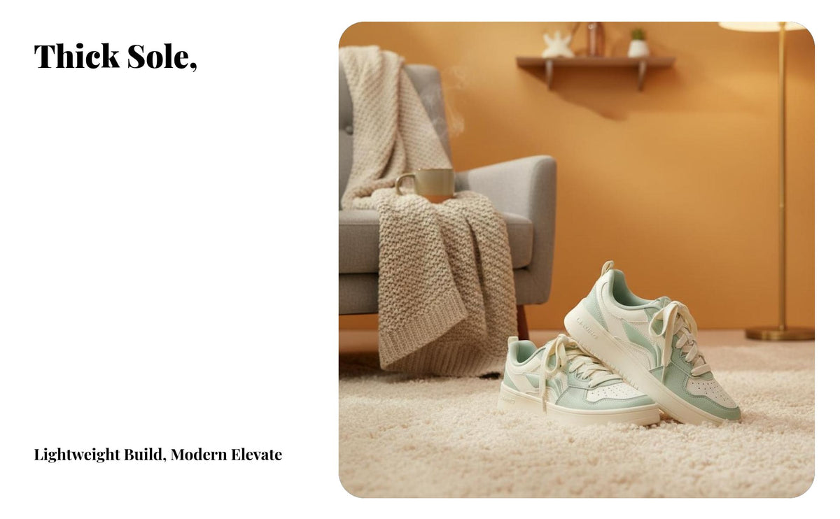 Women's athletic shoes, Low-Top Board Shoes, Thick Sole, Height Increasing, comfortable Winter Shoes, Synthetic Leather