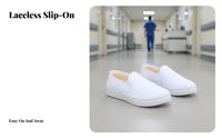 Beijing work design Cloth Shoes, Unisex cream Slip-On Flat, Non-Slip Sole, Warm Lined, relaxed Nurse Shoes