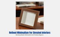 Blank Calligraphy Frame, Wall Hanging Rectangular Frame, Modern Minimalist, Wood Grain
