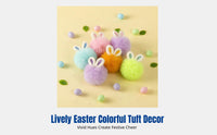 Easter Bunny Ear Tassel Hanging Decoration, Plush Bunny Ear Ornament for Party, Christmas Tree, Bag Accessory