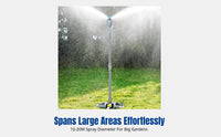 Automatic Rotating Water Sprinkler, Adjustable Height, Lawn & Garden Irrigation, Multi-Connector, Elevated Sprayer