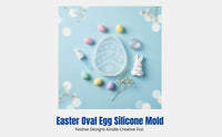 Aromatherapy Candle Easter Cat and Hare Oval, DIY Resin, Table Decor