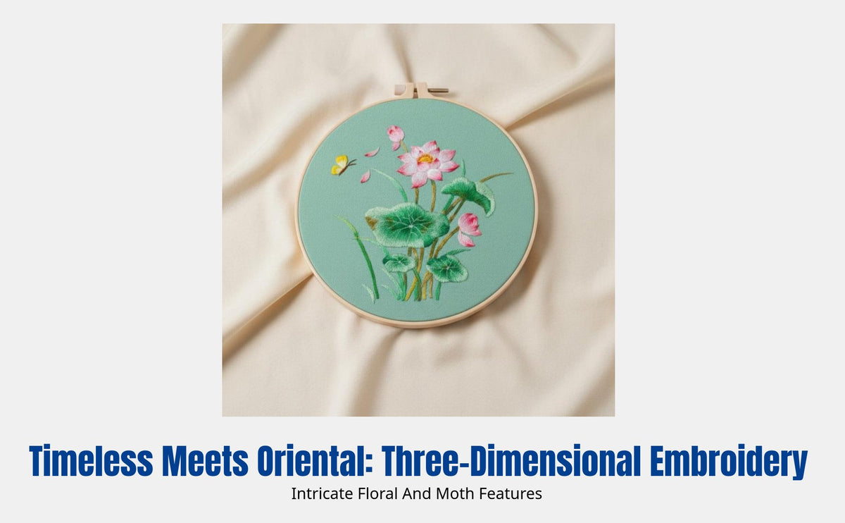 Embroidery Kit, DIY Dimensional European-Chinese Design, Beginner-Friendly, Traditional Su Embroidery, Handmade Craft Set