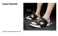 Men's Summer Sandals, Slip-On Breathable Foam Outdoor Beach Slides, Non-Slip Wear-Resistant Driving Shoes