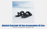 Mini Ski Shoes, Adjustable Wearable Powder Skis, Winter Outdoor Double Board, Lightweight, Portable, Unisex, 36cm
