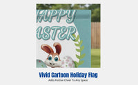 Polyester Garden Flag, Easter Yard Banner, Outdoor Birthday Decoration, Photo Backdrop, Cartoon Holiday Theme