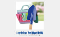 Kids Garden Tool Set, Planting Kit, Iron Rake, Hoe, Trowel, Gloves, Apron, Watering Can, Storage Bag
