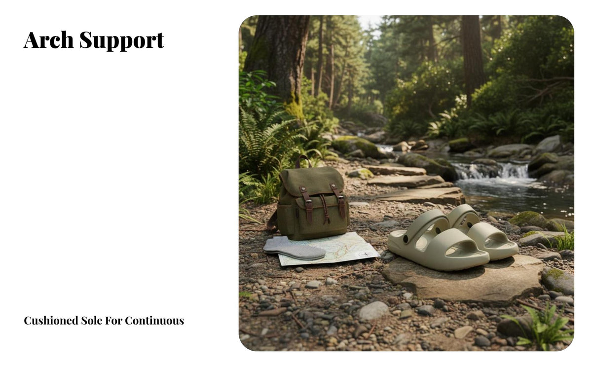 Men's Summer Sandals, Slip-On Beach Slides, Anti-Slip, Odor Resistant, Outdoor & Driving