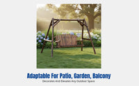 Double Seat Sturdy Wood Hanging Seat, Outdoor Swing Chair, Garden, Patio, Playground, Children