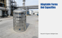 304 Stainless Steel Insulated Water Tank, Outdoor Freeze-Resistant Storage Tower, Heat Retention, Air Energy Steam Boiler, Round/Square Design