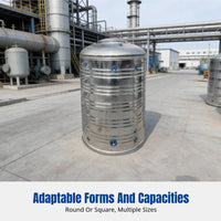 304 Stainless Steel Insulated Water Tank, Outdoor Freeze-Resistant Storage Tower, Heat Retention, Air Energy Steam Boiler, Round/Square Design