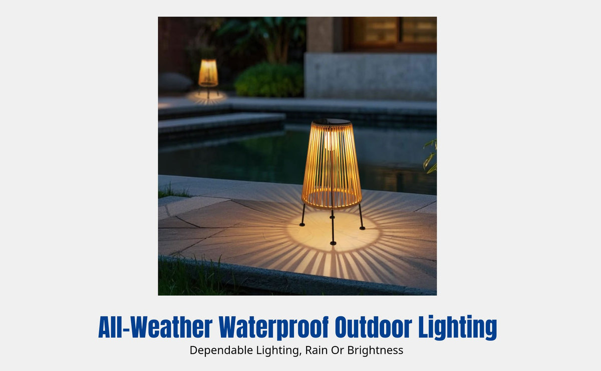 Chinese Style Solar Lawn Lamp, Outdoor Waterproof Garden Lantern, Ambient Lighting for Patio, Villa