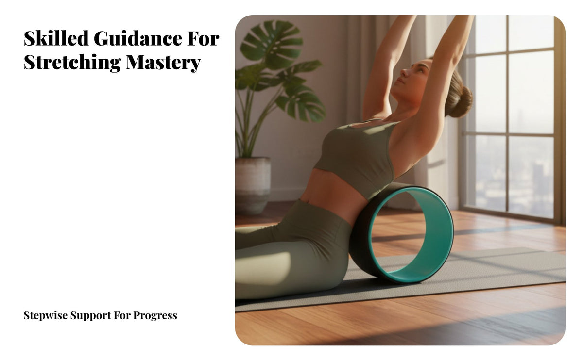 stretching Wheel, Pilates Ring for Home Use, firm foam, Backbend Support, Beginner Stretch cylinder