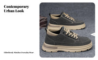 Men's Breathable athletic shoes, Autumn Winter Thick Sole relaxed Shoes, stylish Lace-Up Dad Shoes