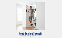 Chin-Up Bar for Door Frame, No-Drill Indoor Pull-Up, Kids Gym Rings, Home Exercise Equipment