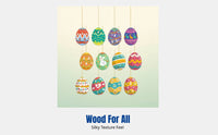 Easter Wooden Ornaments, Egg-Shaped Hanging Hare Decoration, Tree Decor, Waterproof, Colorful, Party Decor