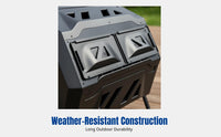 Outdoor Compost Tumbler Fermentation Bin, Garden Foliage Storage Barrel, Rotating Drum, Large Capacity Design