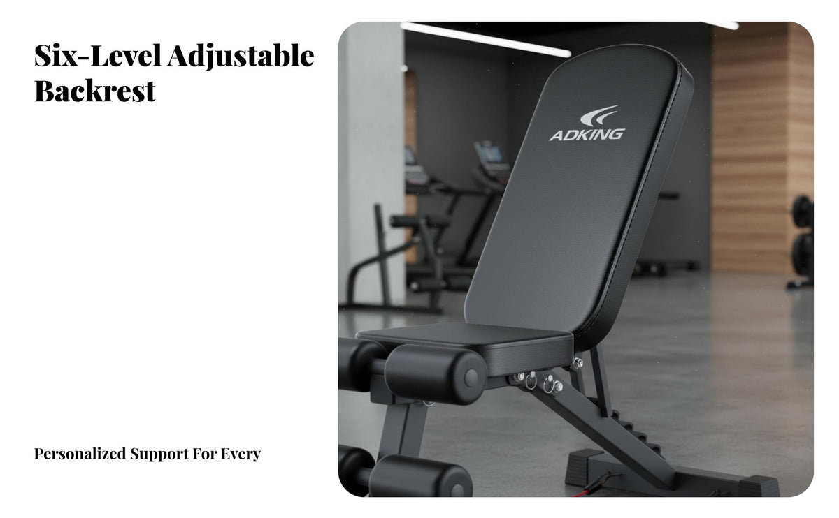 Adjustable Weight Bench, Multifunctional Dumbbell Bench for Home Gym, Foldable Sit Up Assistant, Men Strength Training
