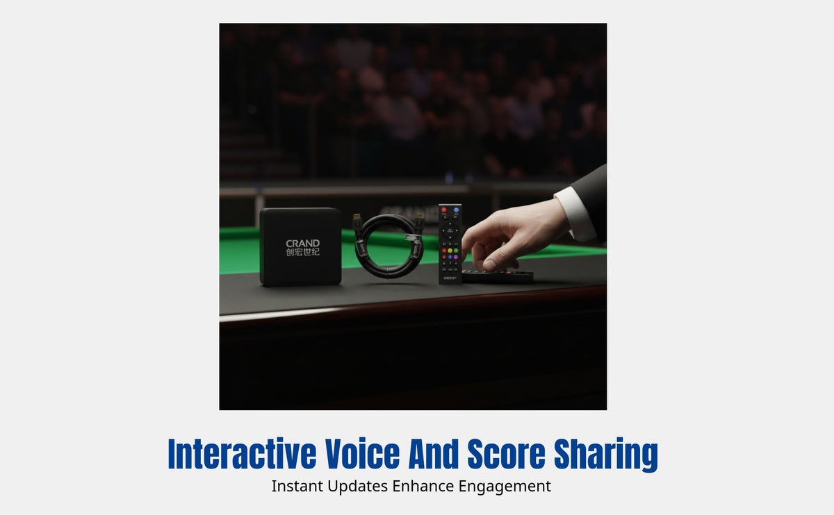 Snooker Electronic Scoreboard, TV Display, Remote Control, Smart Scoring Panel, Luxury Design
