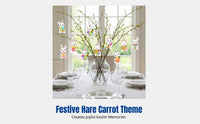 Easter Theme Wooden Hanging Decor, Carrot Bunny Creative Ornaments, Party Home Decoration