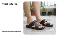 Men's Rubber Sandals, Summer Slip-On, Thick Sole, Anti-Slip, Open Toe, Beach Shoes