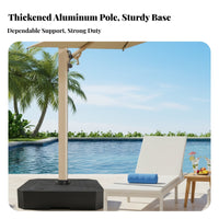 Outdoor Roman Patio Umbrella, Waterproof, UV-Coated, 360° Rotating, Garden, Balcony, Commercial