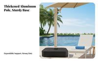Outdoor Roman Patio Umbrella, Waterproof, UV-Coated, 360° Rotating, Garden, Balcony, Commercial