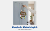 Easter Wooden Door Hanging, Bunny Oval Letter Sign, Seasonal Holiday Home Decoration
