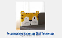 Bed Rail, Infant Guard, Soft Padded Anti-Fall Fence, Adjustable Height, Toddler Barrier, Cartoon Design