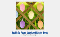 Easter Oval Hanging Decoration, Realistic Foam Spotted Eggs, Festive Home Decor, Colorful Holiday Hanging Accessory