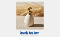Luxury Texture Nordic Ceramic Hare, Modern Minimalist Easter Hare, Home Desktop Accent
