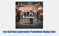 Metal Display Stand, Movable Booth Rack, Simple Iron Frame for Food Events, Night Markets, Showcases, Easy Installation