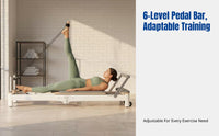Aluminum Alloy Pilates Reformer, Foldable Stretching Bed, Home Fitness Equipment