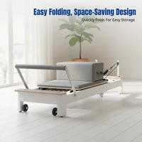 Aluminum Alloy Pilates Reformer, Foldable Stretching Bed, Home Fitness Equipment