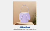 Easter Bunny Ear Basket, Personalized Embroidered Name, Soft Corduroy Tote, Cute Bunny Ears, Customizable Font